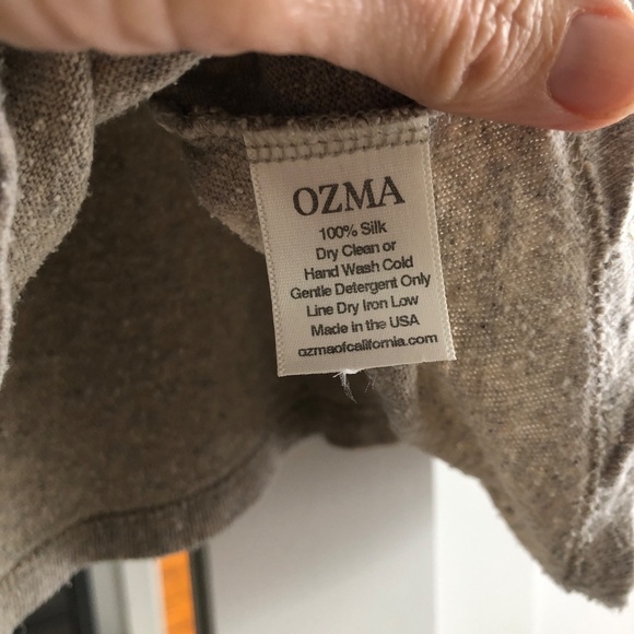 OZMA of California Lou tee Silk Noil heather grey S - Picture 5 of 7